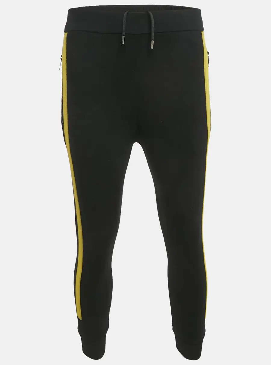 Neil Barrett Black Technical Knit Slim Fit Low Rise Pants M