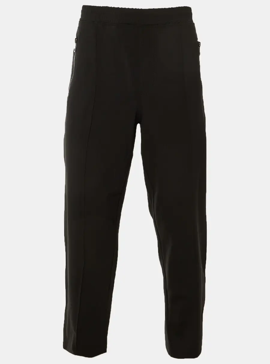 Neil Barrett Black Wool Blend Extra Low Rise Loose Fit Trousers S