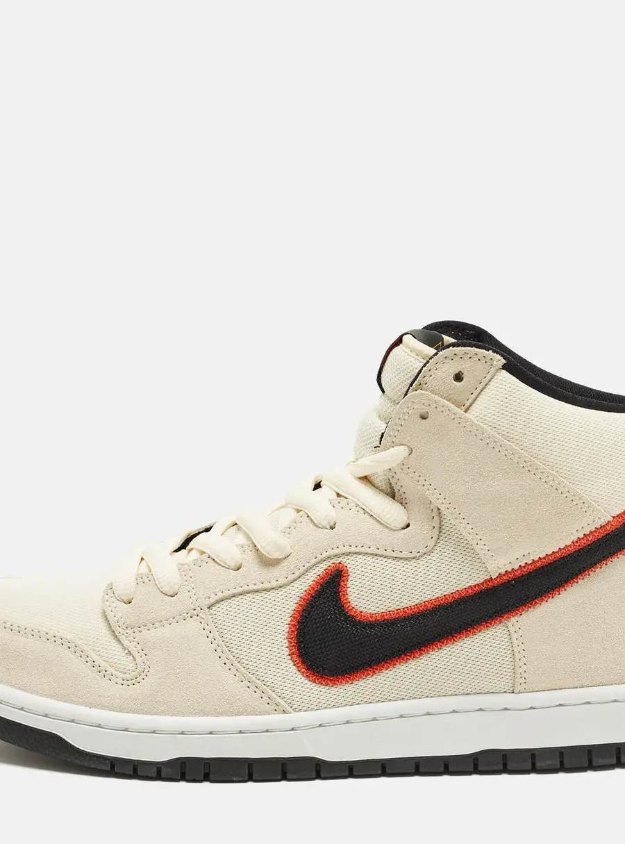 Nike SB Dunk Pro PRM San Francisco Giants Size 46 Beige Canvas and Suede High Top Sneakers