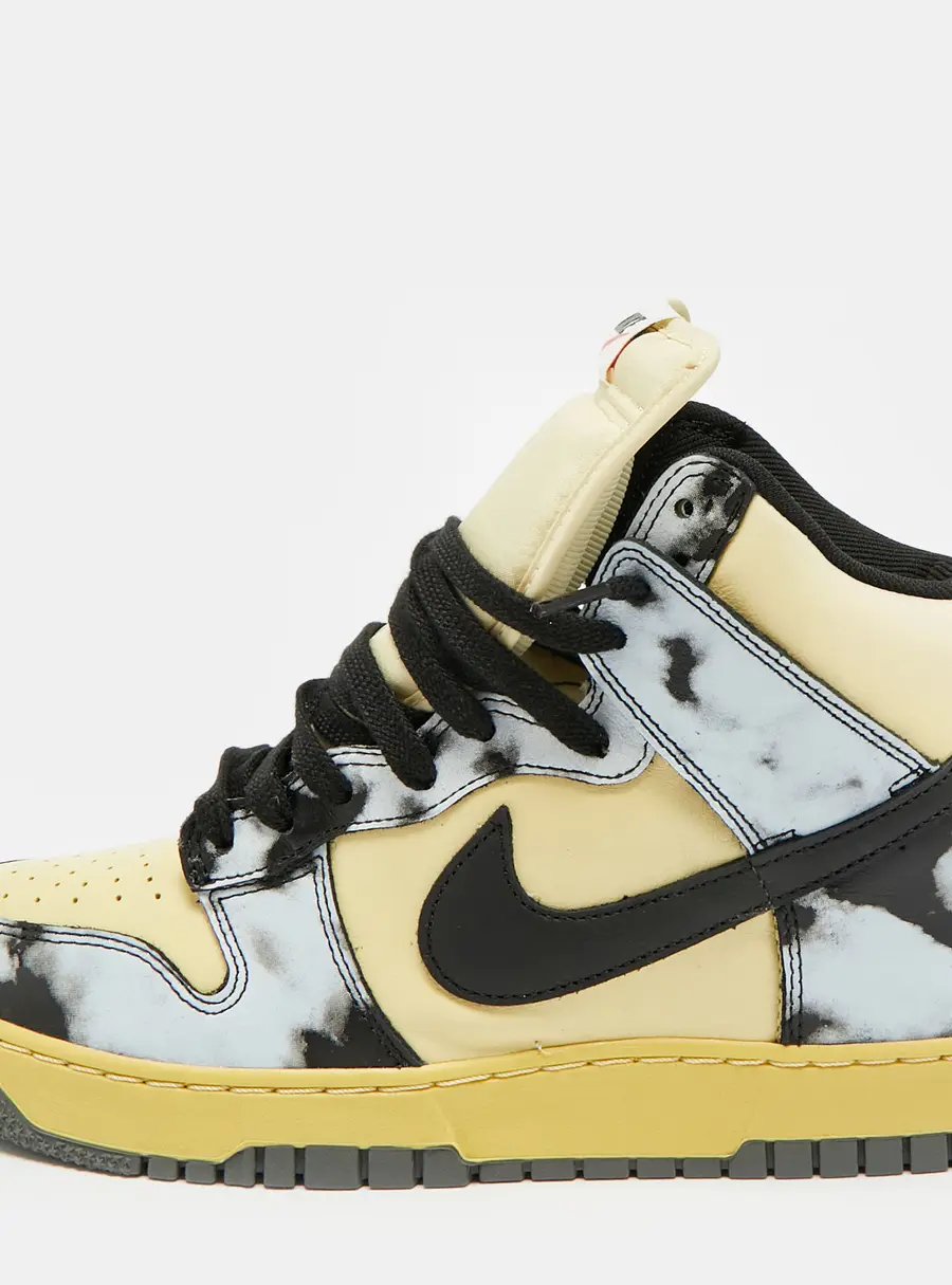 Nike Dunk 1985 Black Acid Wash Size 45 Multicolor Leather High Top Sneakers