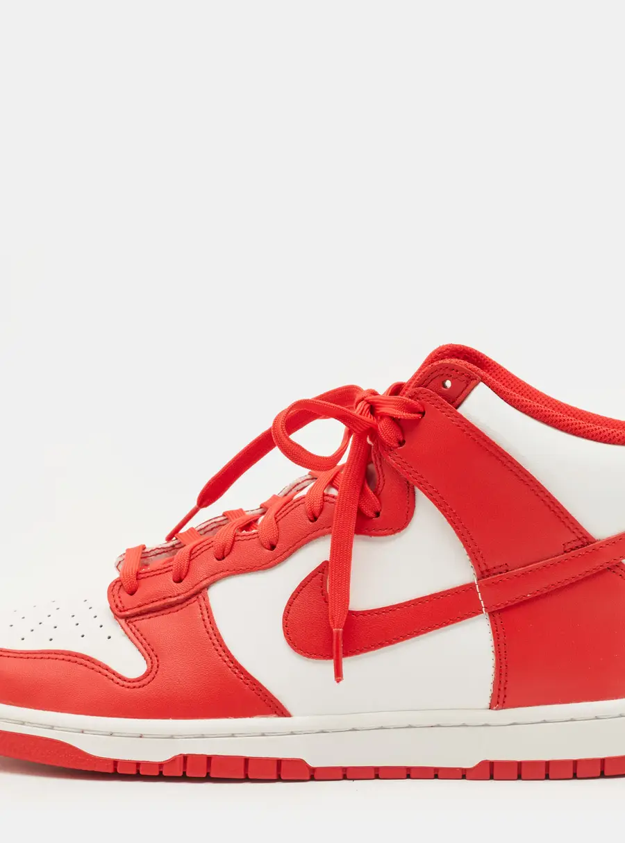 Nike Dunk Championship White Red Size 45 Red/White Leather High Top Sneakers