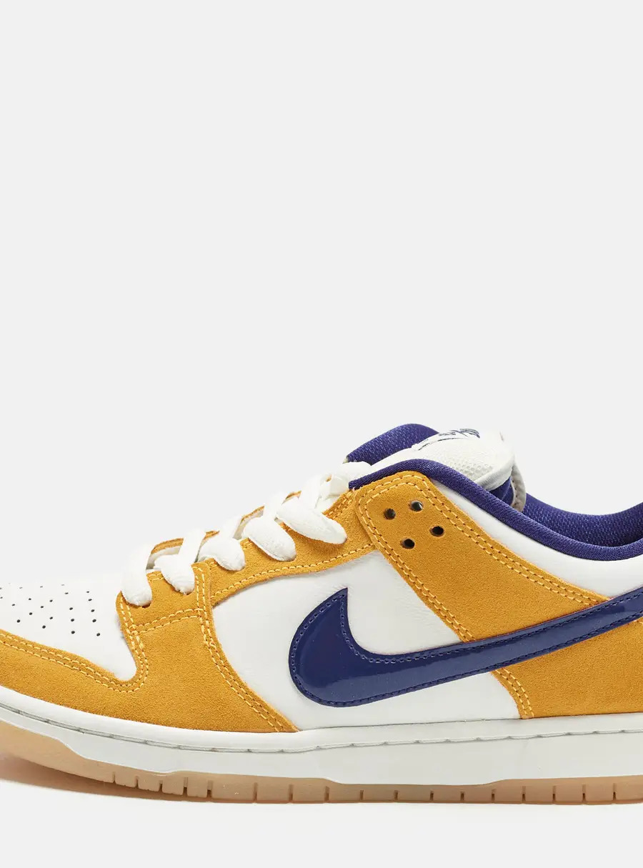 Nike SB Dunk Laser Orange Size 43 Multicolor Leather and Suede Low Top Sneakers