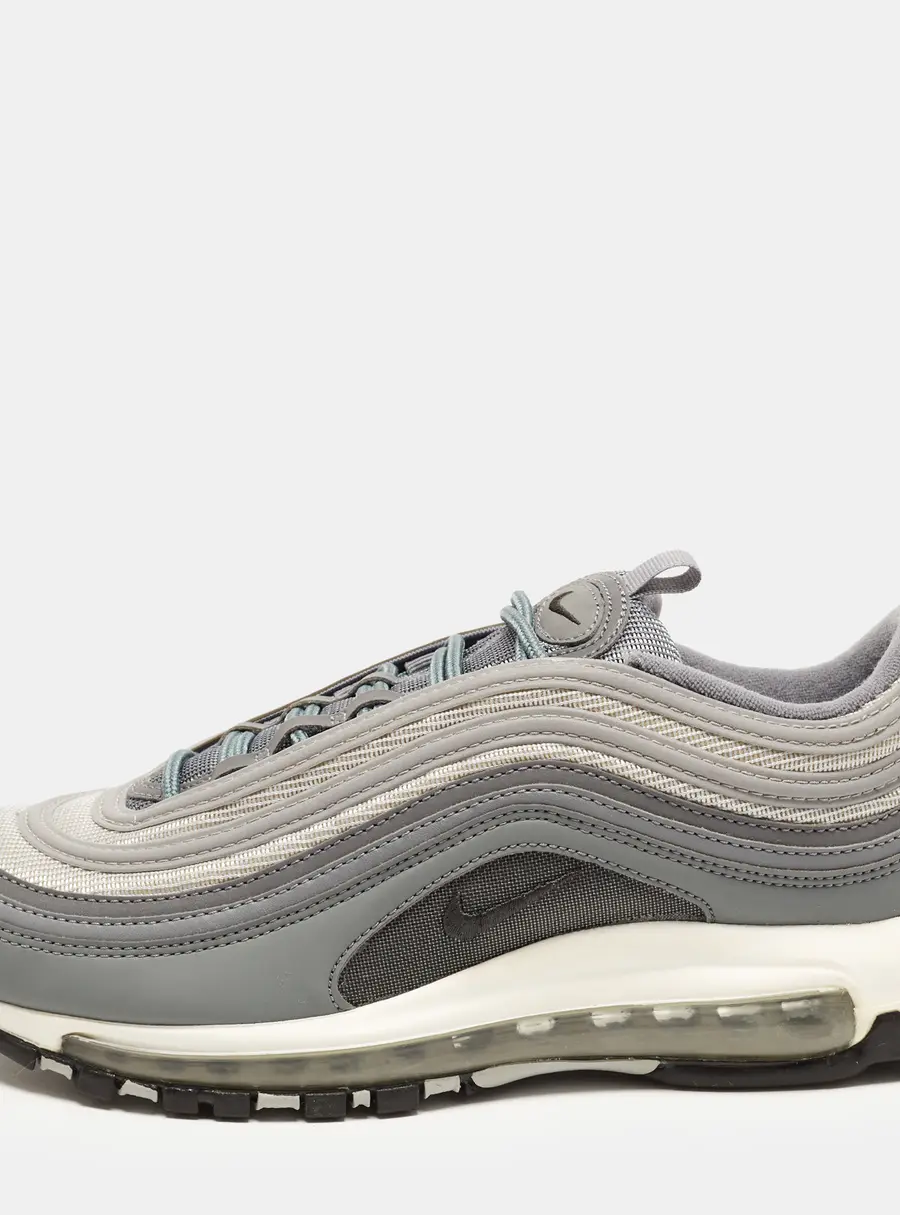 Nike Air Max 97 Essential Grey Size 44 Grey Faux Leather and Mesh Low Top Sneakers