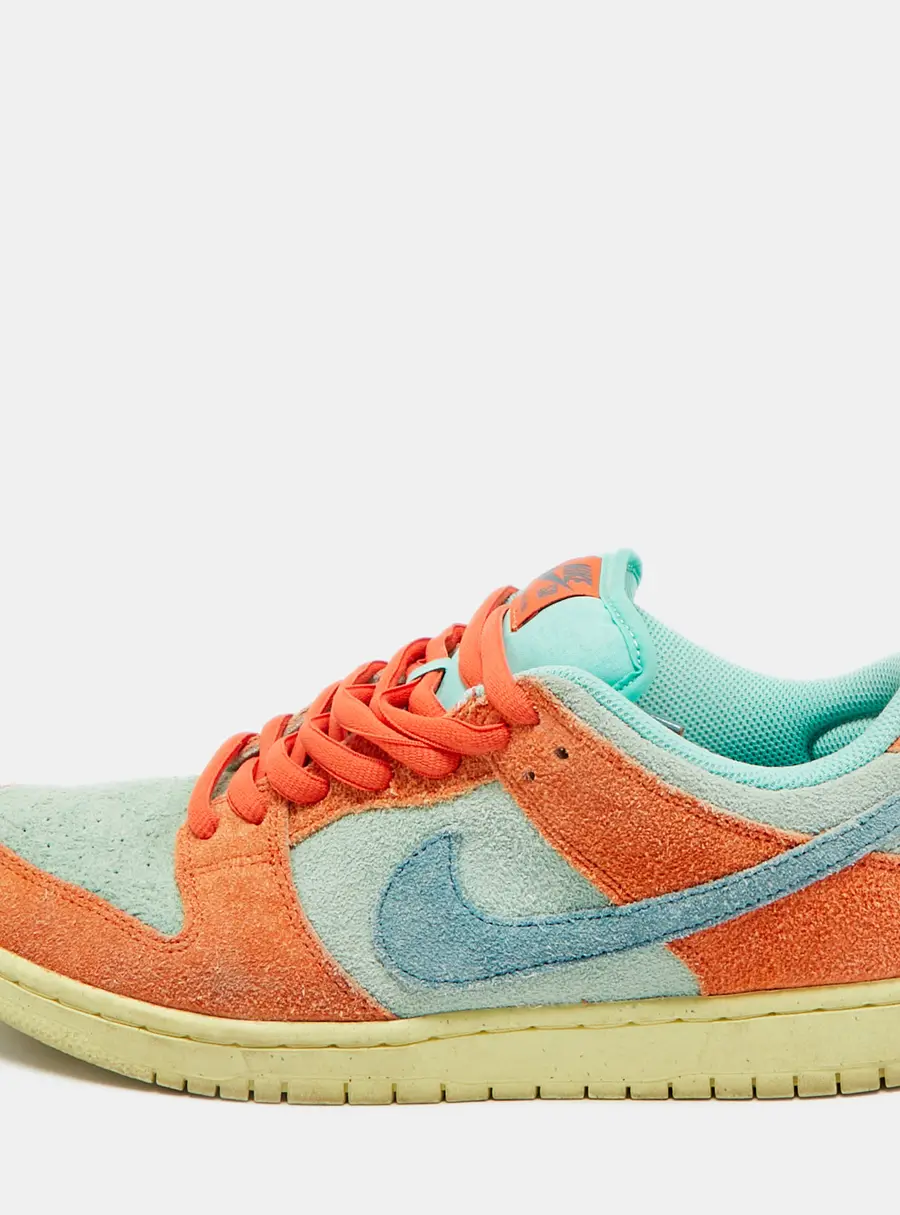 Nike Multicolor Suede SB Dunk Noise Aqua Low Top Sneakers Size 42.5