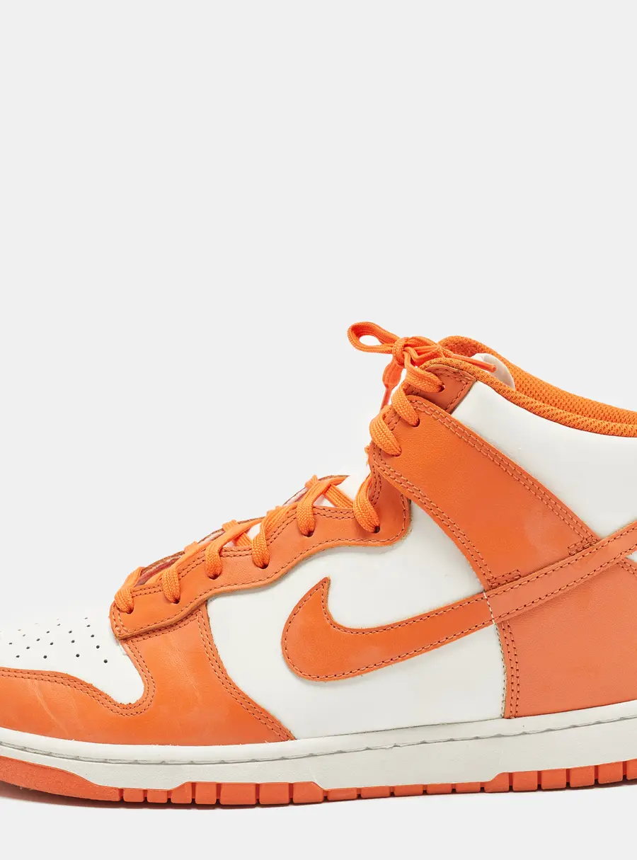 Nike Dunk High Syracuse Size 45 Orange/White Leather High Top Sneakers