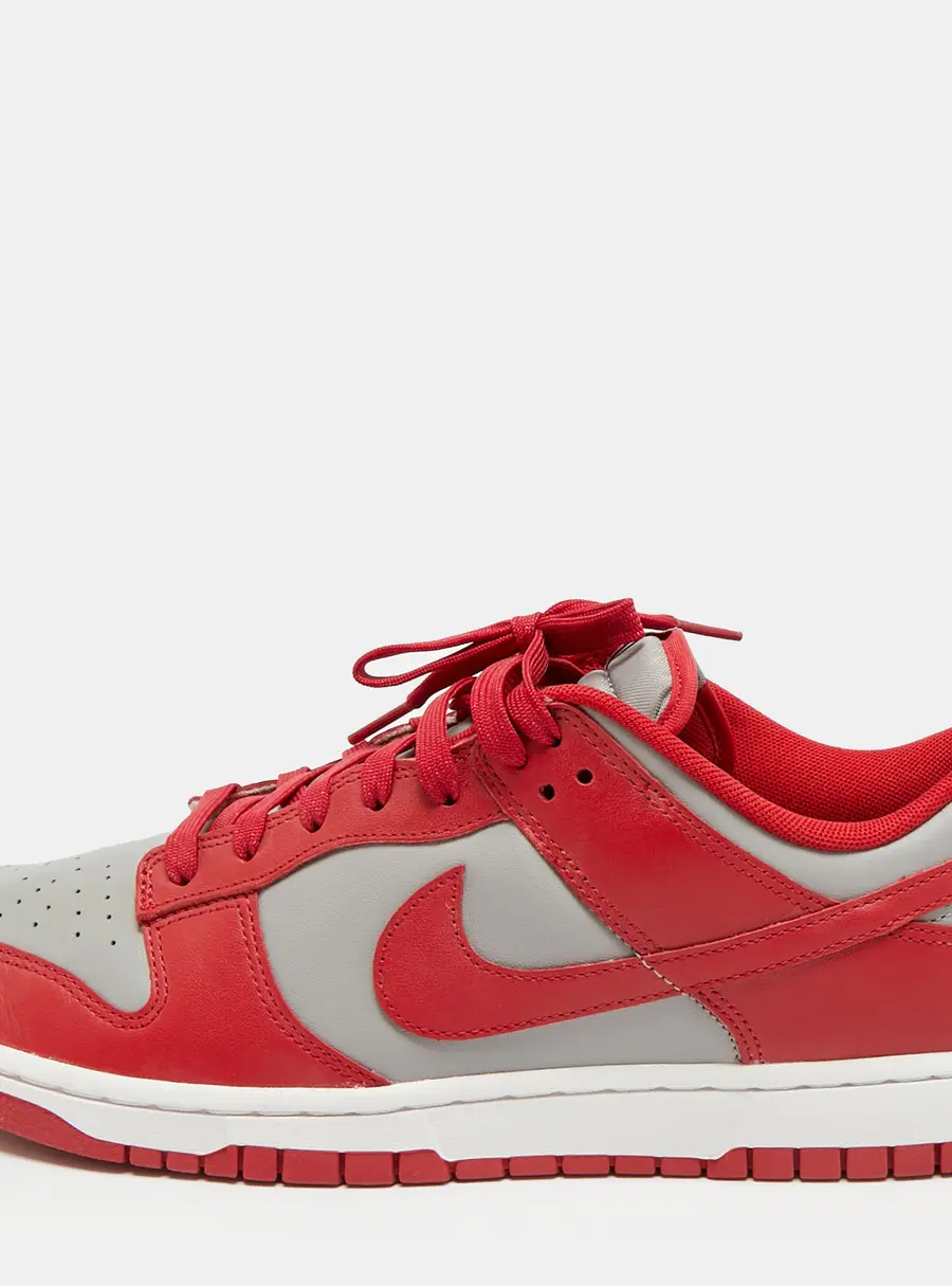 Nike Dunk Retro UNLV Size 45.5 Red/Grey Leather Low Top Sneakers