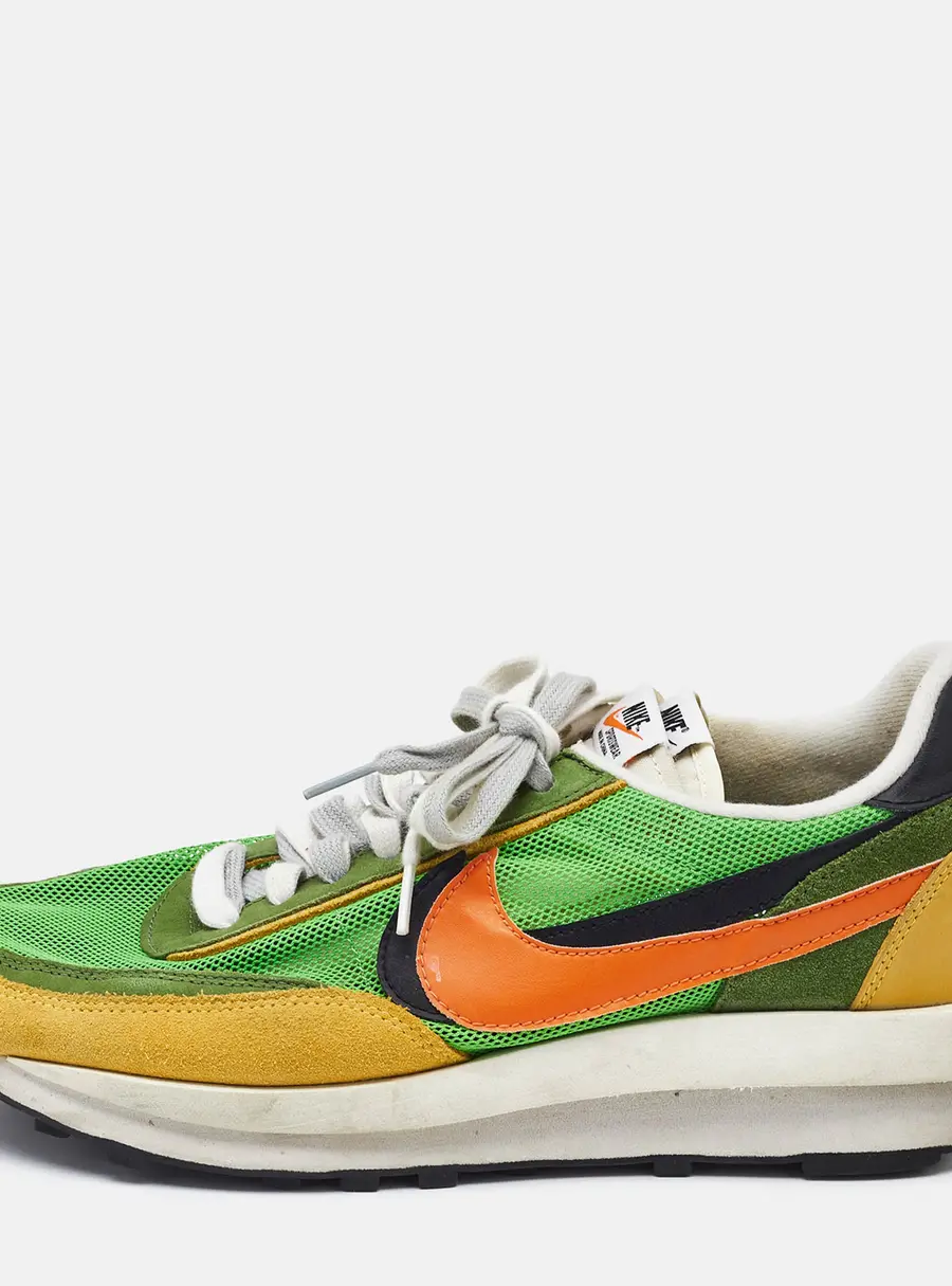 Nike x Sacai Multicolor Mesh and Leather LDWaffle Green Gusto Sneakers Size 46