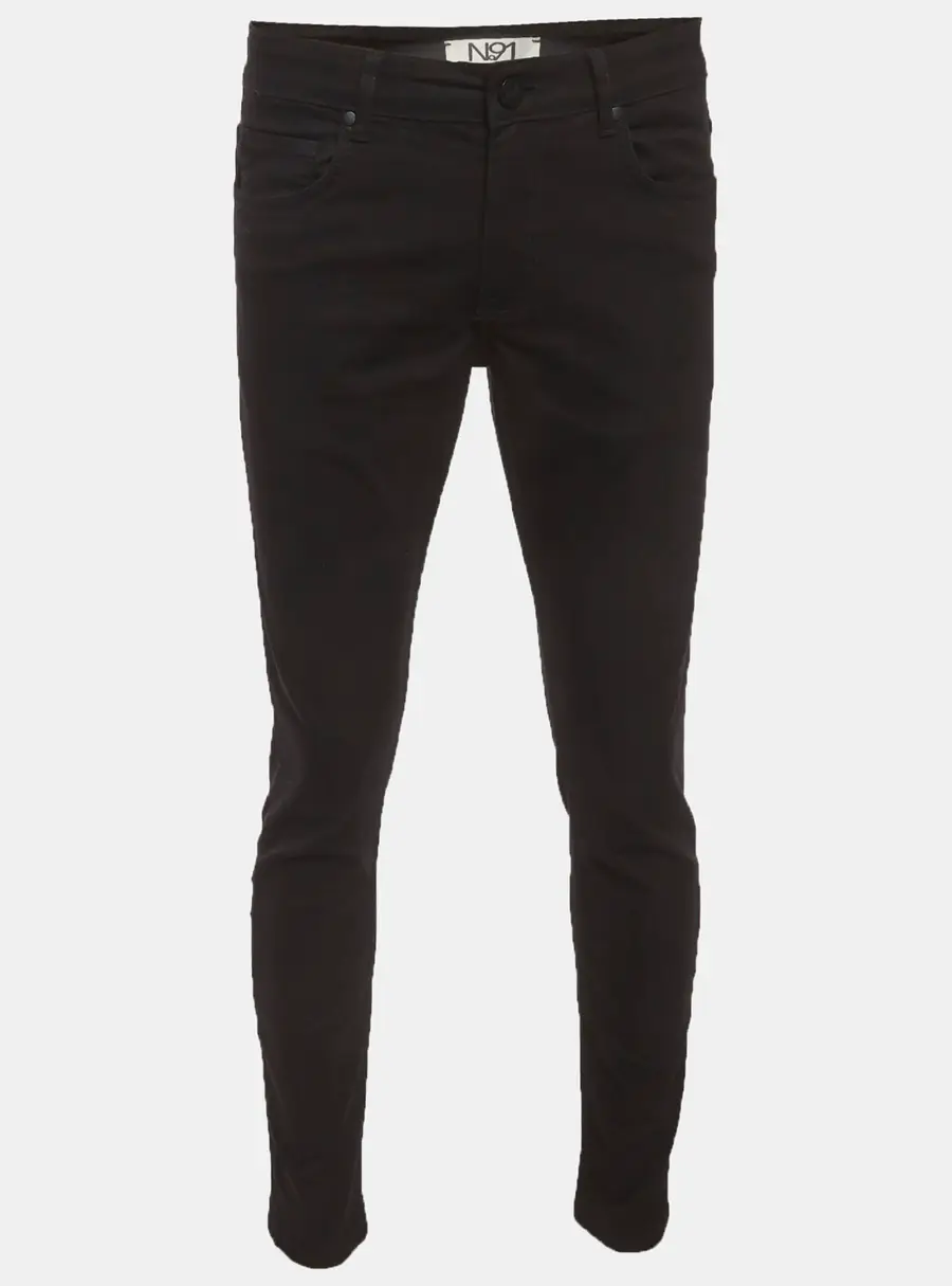 No91 Black Denim Flawless Slim Jeans M/Waist 32"