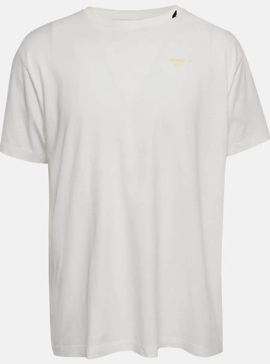 Off-White White Arrow Paint Jersey Oversized T-Shirt XS