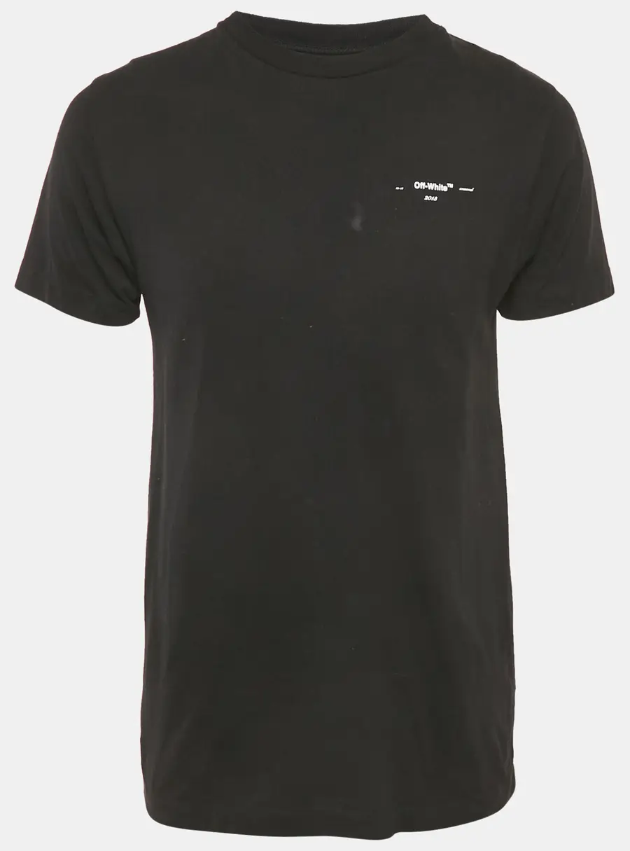 Off-White Black Cotton Knit T-Shirt S