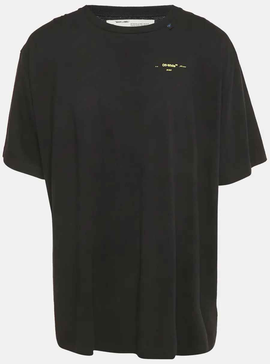 Off-White Black Acrylic Arrow Print Cotton T-Shirt L