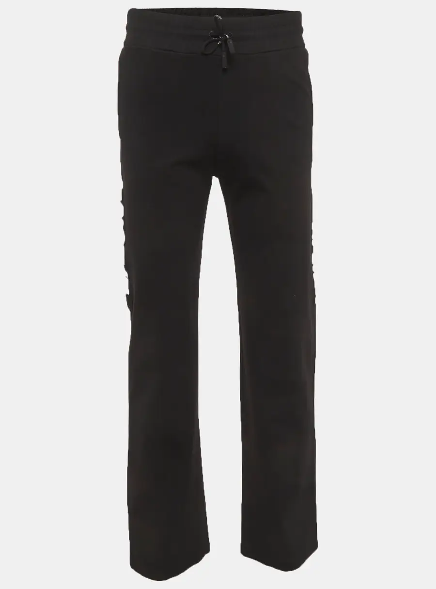 Off-White Black Jersey Side Logo Band Track Pants S