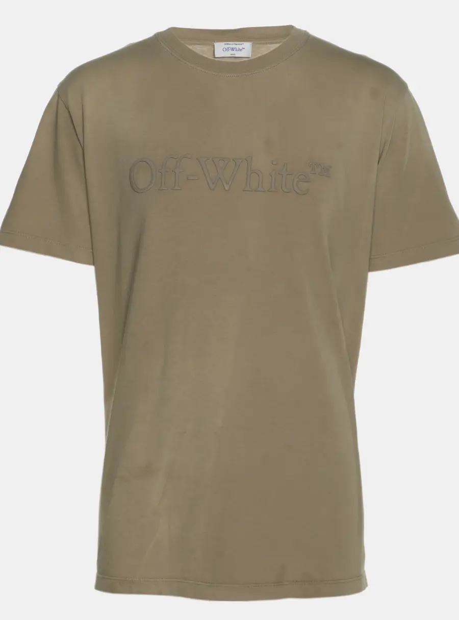 Off-White Green Logo Print Jersey T-Shirt M