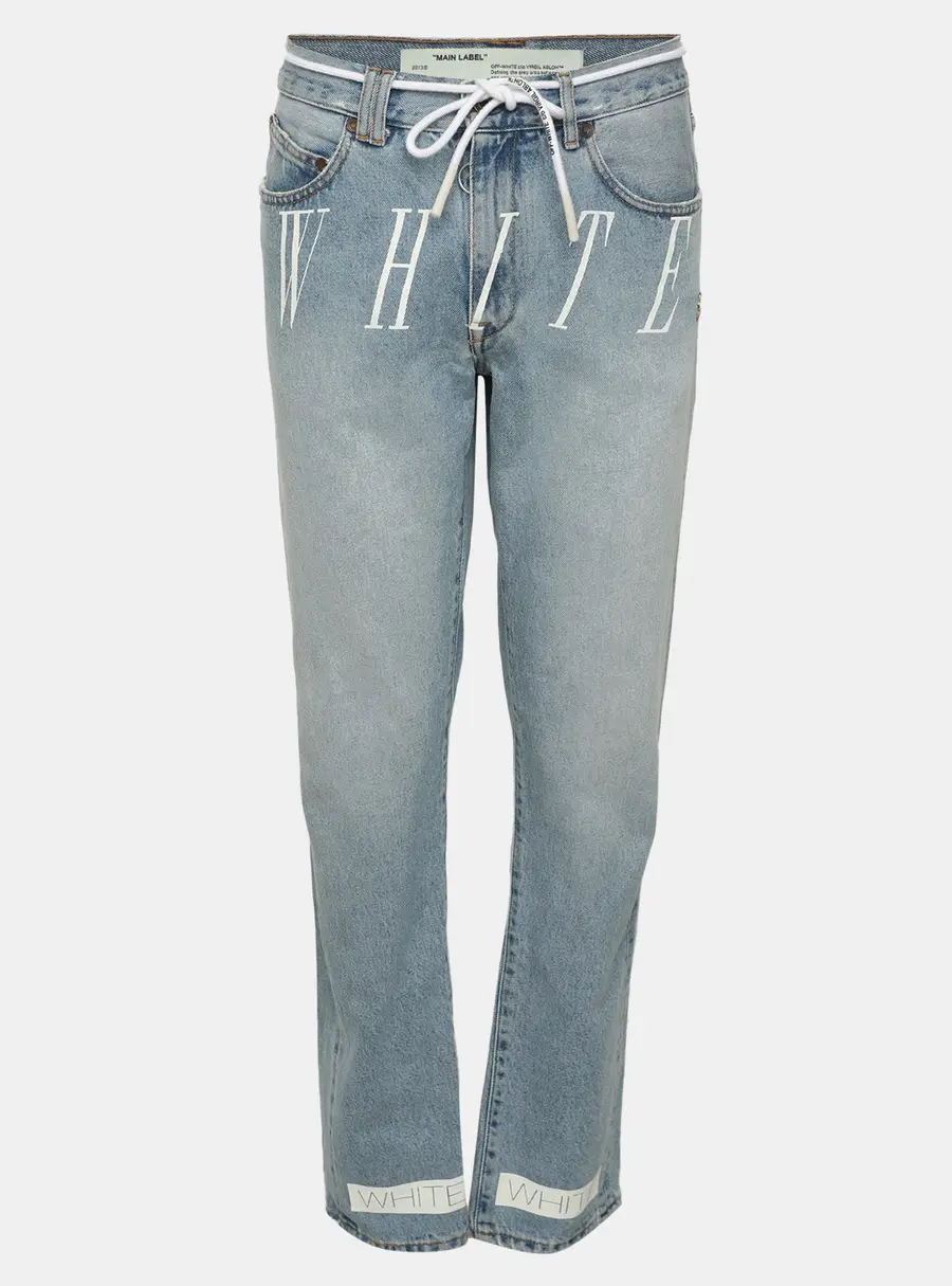 Off-White Blue Bleach Nikel Denim Jeans XL