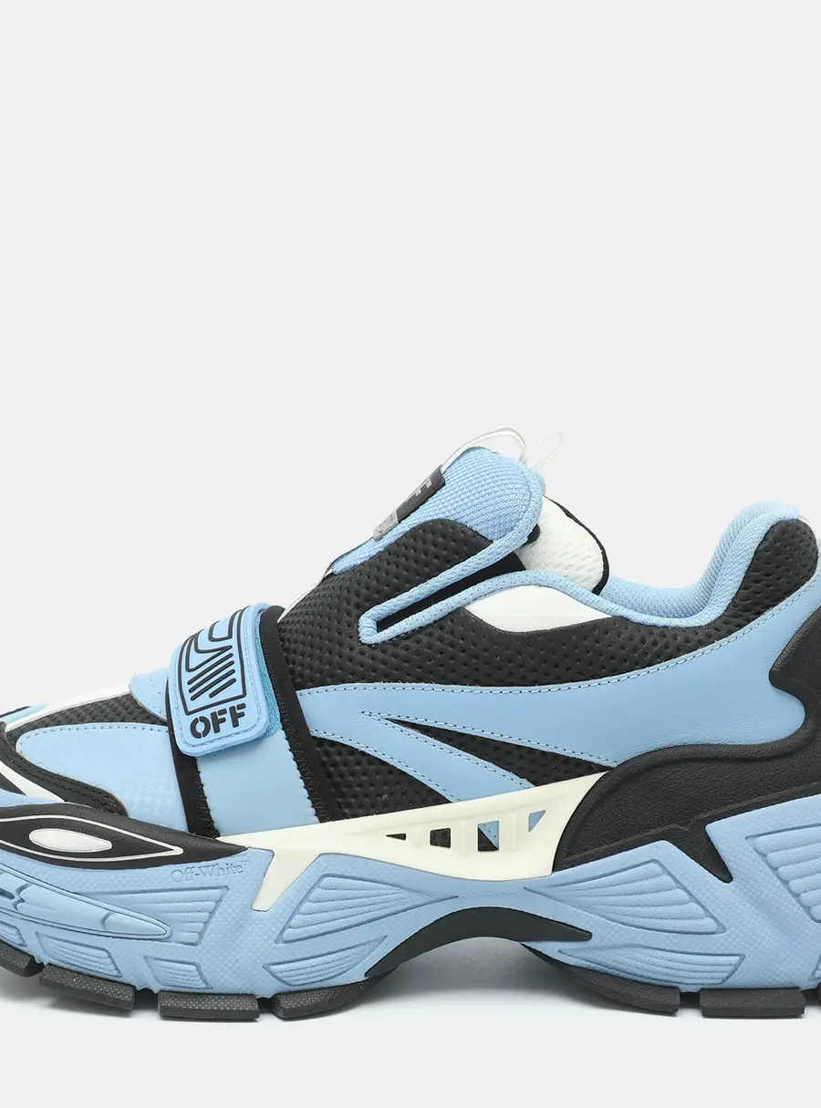 Off-White Glove Size 43 Blue Fabric and Leather Slip On Chunky Sneakers