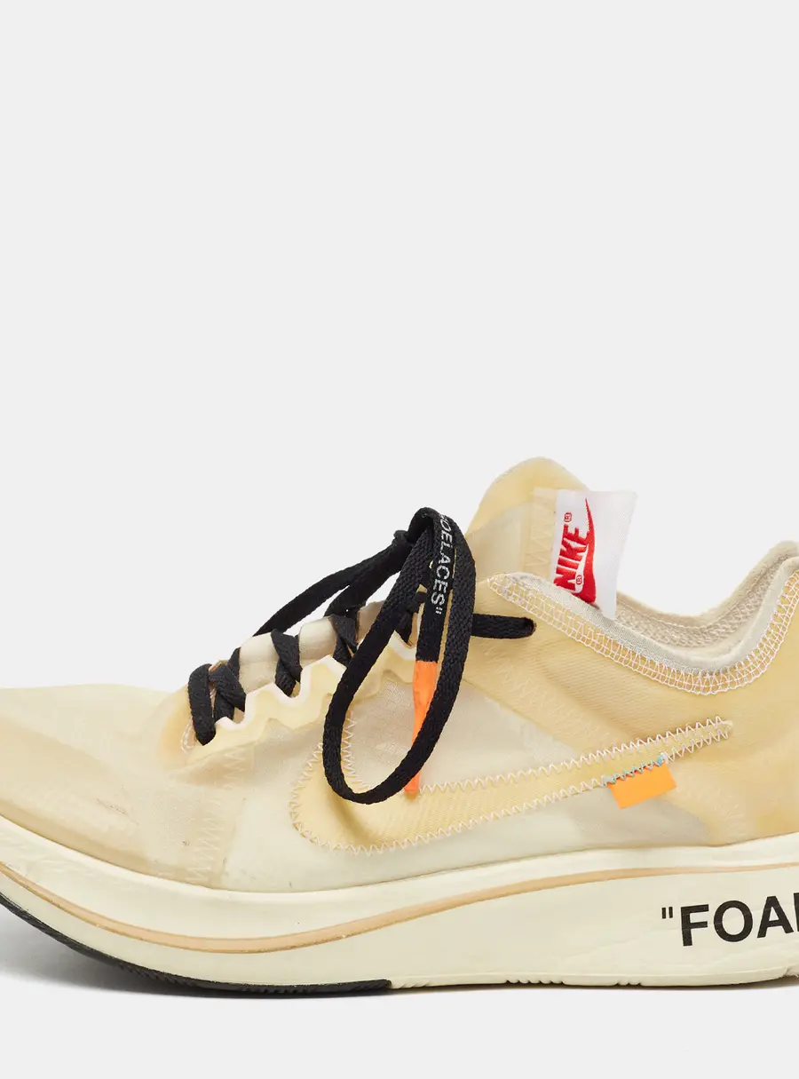 Off-White x Nike Zoom Fly Size 41 White Mesh Low Top Sneakers