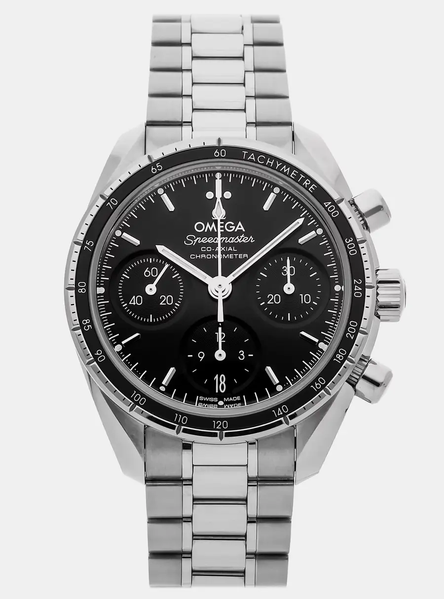 Omega Speedmaster 324.30.38.50.01.001 Black Stainless Steel Automatic Men's Watches 38mm