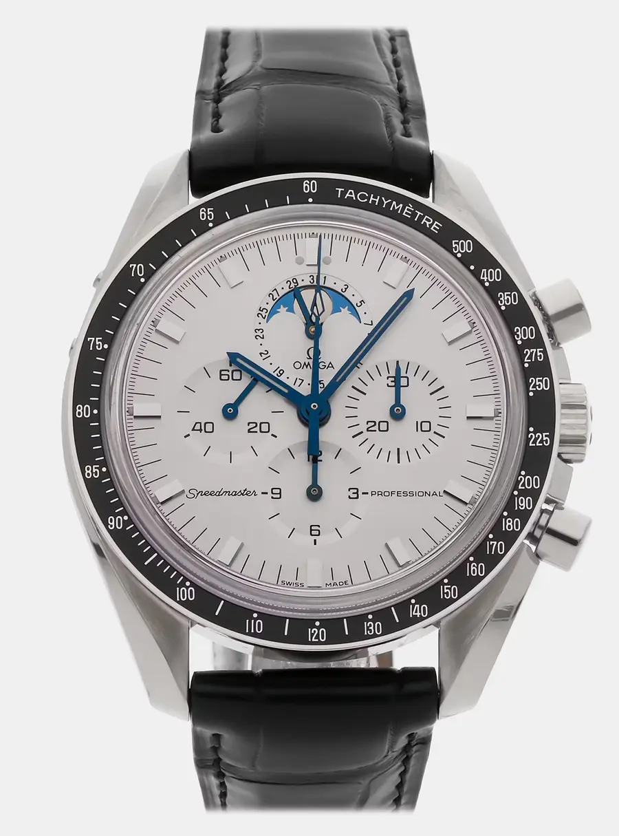 Omega Speedmaster 3689.30.31 White White Gold Manual Winding Men's Wristwatch 42mm