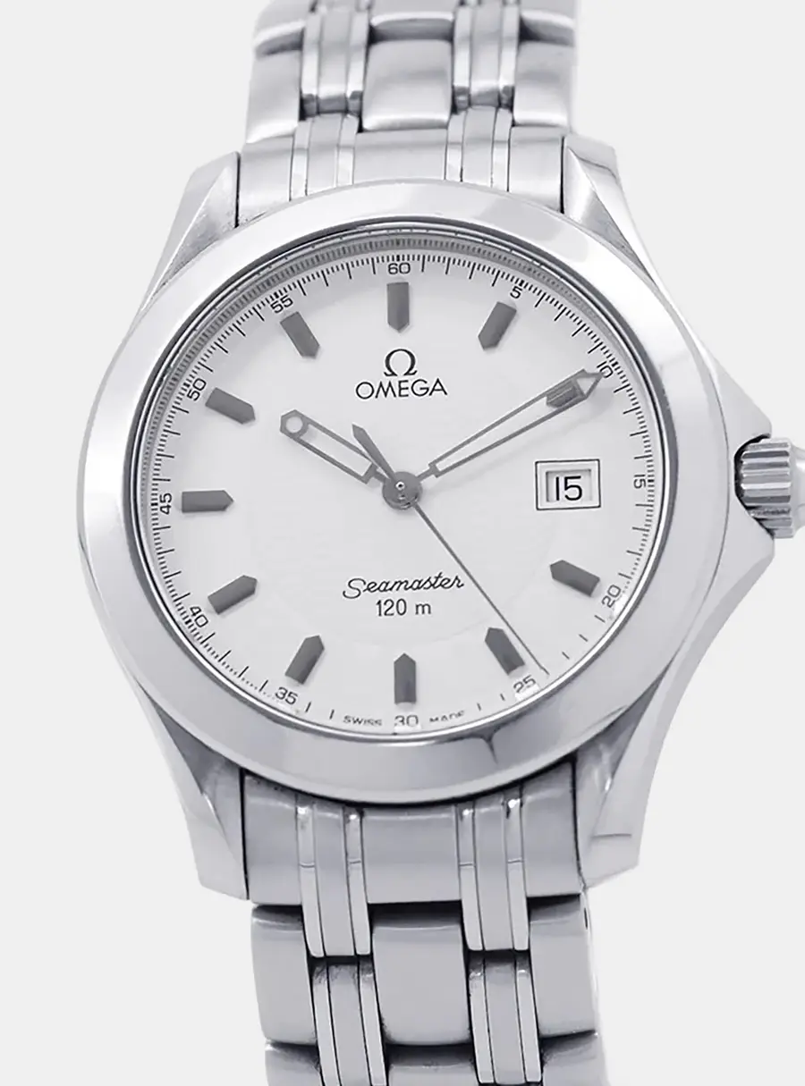 Omega Seamaster 2511.21.00 White Stainless Steel Quartz Men's Wristwatch 36mm