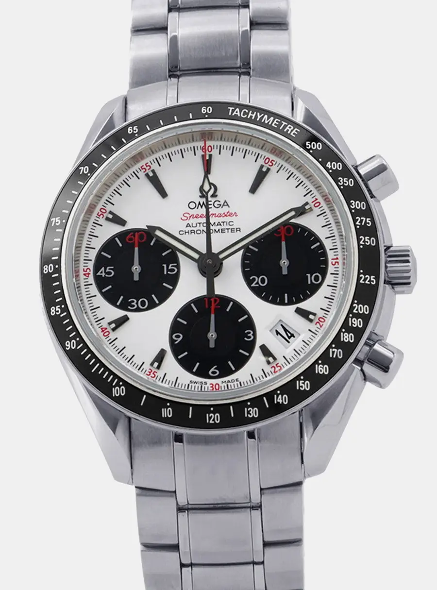 Omega Speedmaster 323.30.40.40.04.001 White Stainless Steel Automatic Men's Wristwatch 40mm