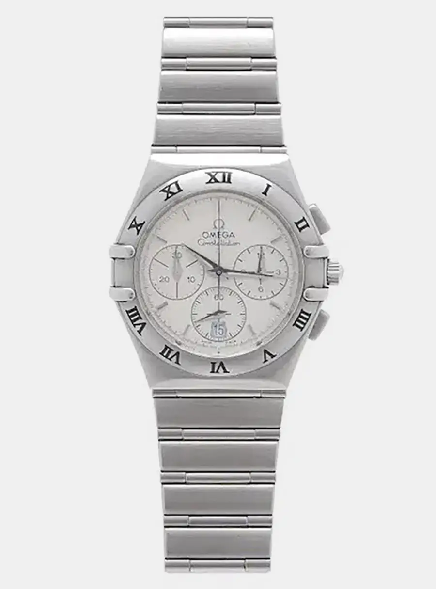 Omega Constellation 1542.30.00 White Stainless Steel Quartz Men's Wristwatch 36mm