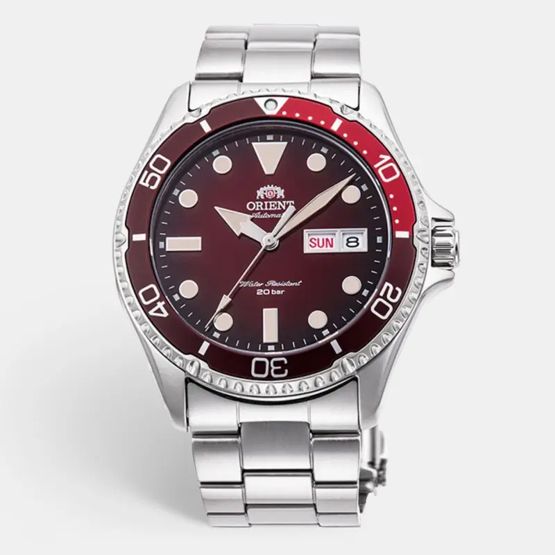 Orient Kamasu II RA-AA0814R19B Red Dial Stainless Steel Men's Wristwatch 41.80 mm