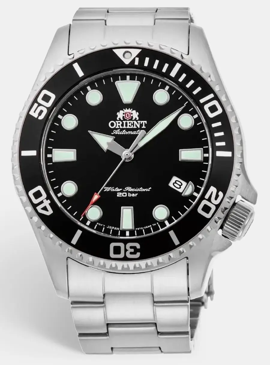 Orient Triton RA-AC0K01B10B Black Dial Stainless Steel Men's Wristwatch 43 mm