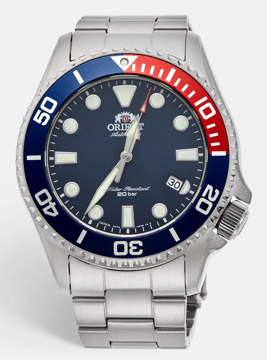 Orient Triton RA-AC0K03L00C Blue Dial Stainless Steel Men's Wristwatch 43.4 mm