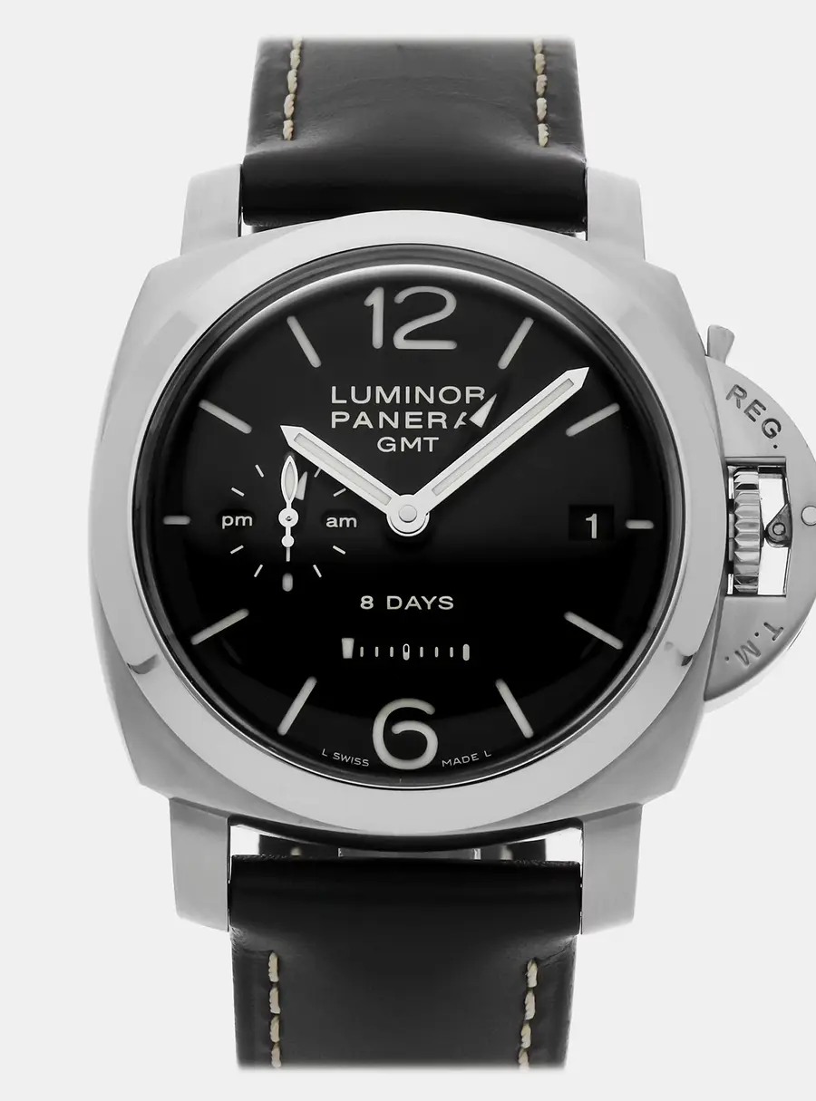 Panerai Luminor PAM 233 Manual Winding Black Dial Stainless Steel Men's Wristwatch 44mm