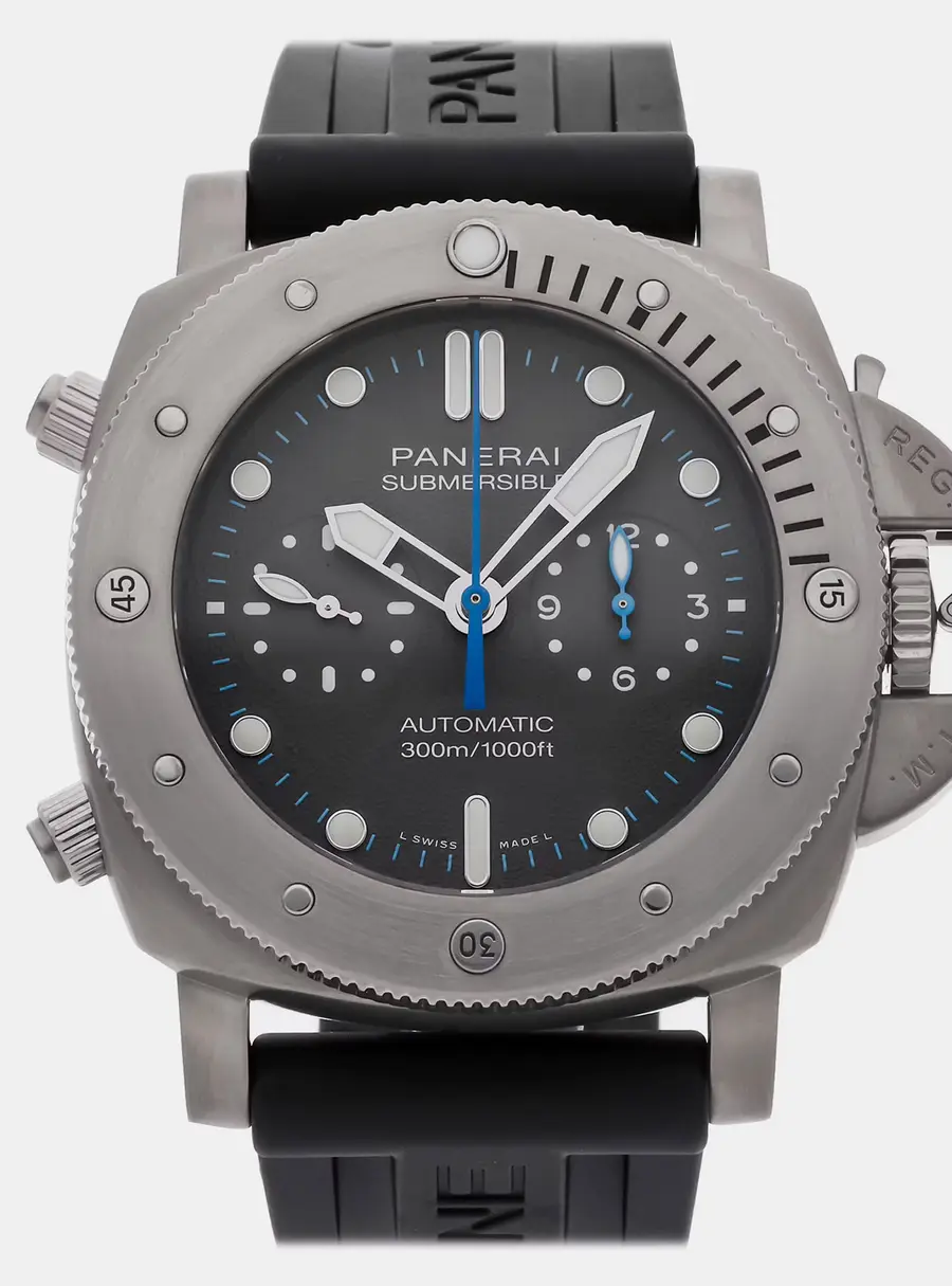 Panerai Submersible Flyback Chronograph PAM 1207 Grey Titanium Automatic Men’s Wristwatch 47 mm