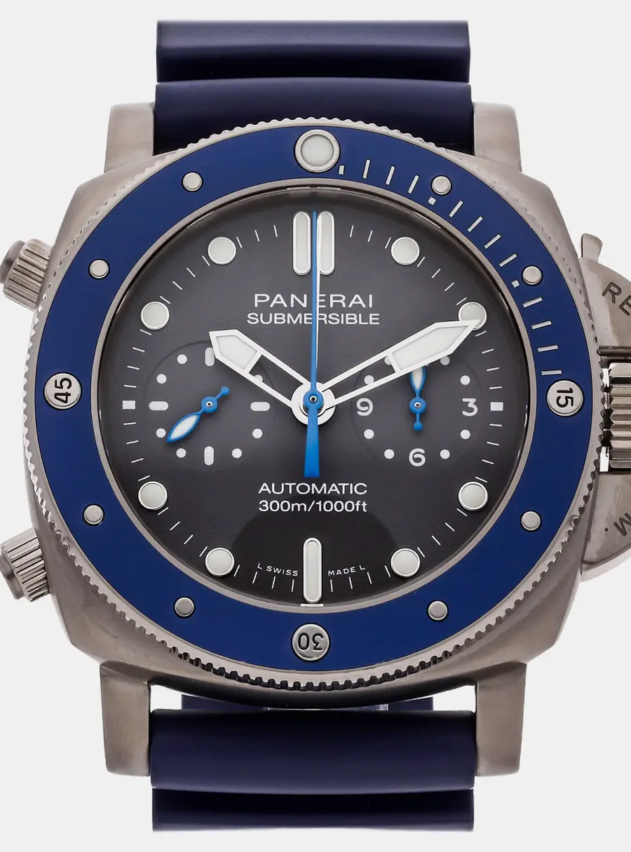 Panerai Submersible PAM00982 Grey Titanium Automatic Men's Wristwatches 47mm