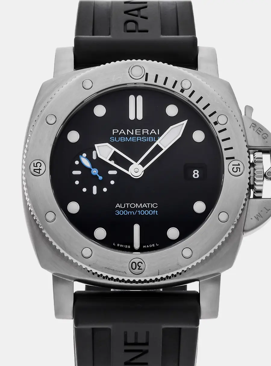 Panerai Submersible PAM01596 Black Stainless Steel Automatic Men's Wristwatches 44mm