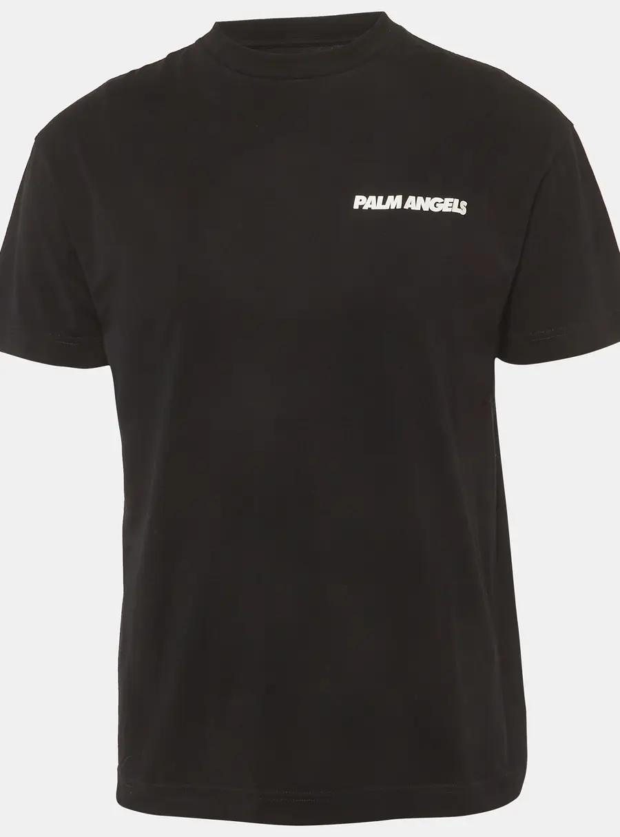 Palm Angels Black Back Printed Cotton T-Shirt M