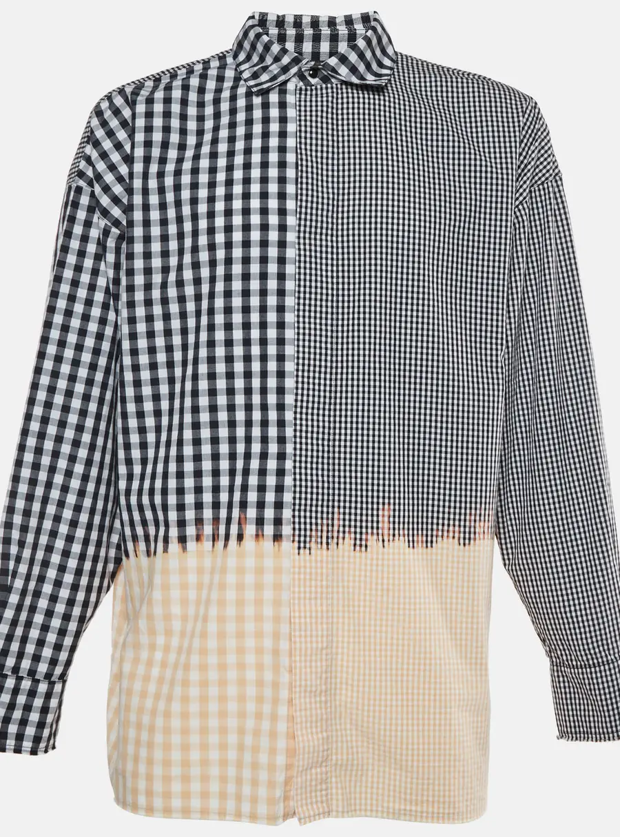 Palm Angels Multicolour Check Print Cotton Long Sleeves Shirt L