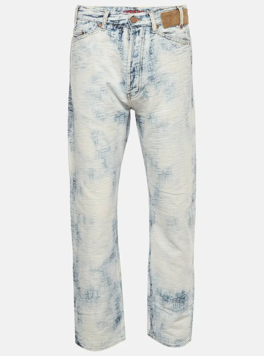 Palm Angels Blue Monogram Straight Fit Jeans S /Waist 32"