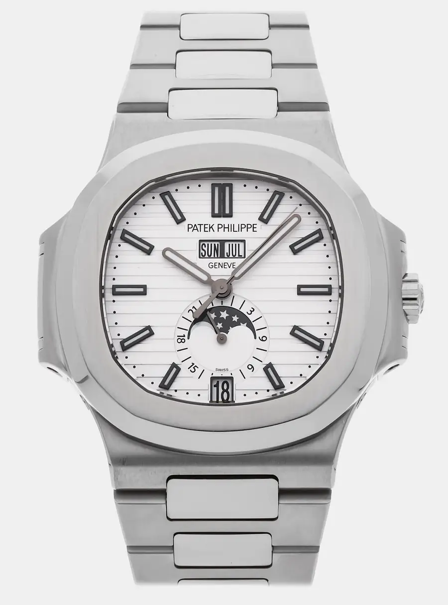 Patek Philippe Nautilus Annual Calendar 5726/1A-010 White Stainless Steel Automatic Men's Watches 40mm