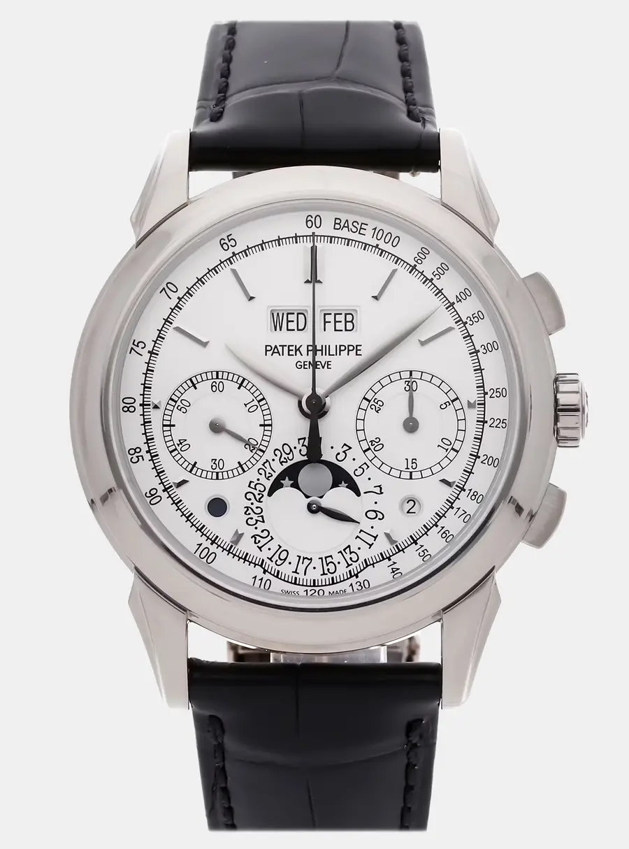 Patek Philippe Grand Complications Perpetual Calendar Chronograph 5270G -001 Manual Winding Chronograph Silver Dial 18k White Gold Men's Wristwatch 41mm