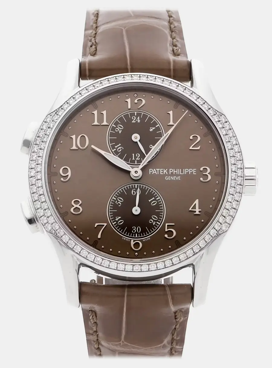 Patek Philippe Calatrava 7134G-001 Brown White Gold Manual Winding Men's Wristwatch 35mm