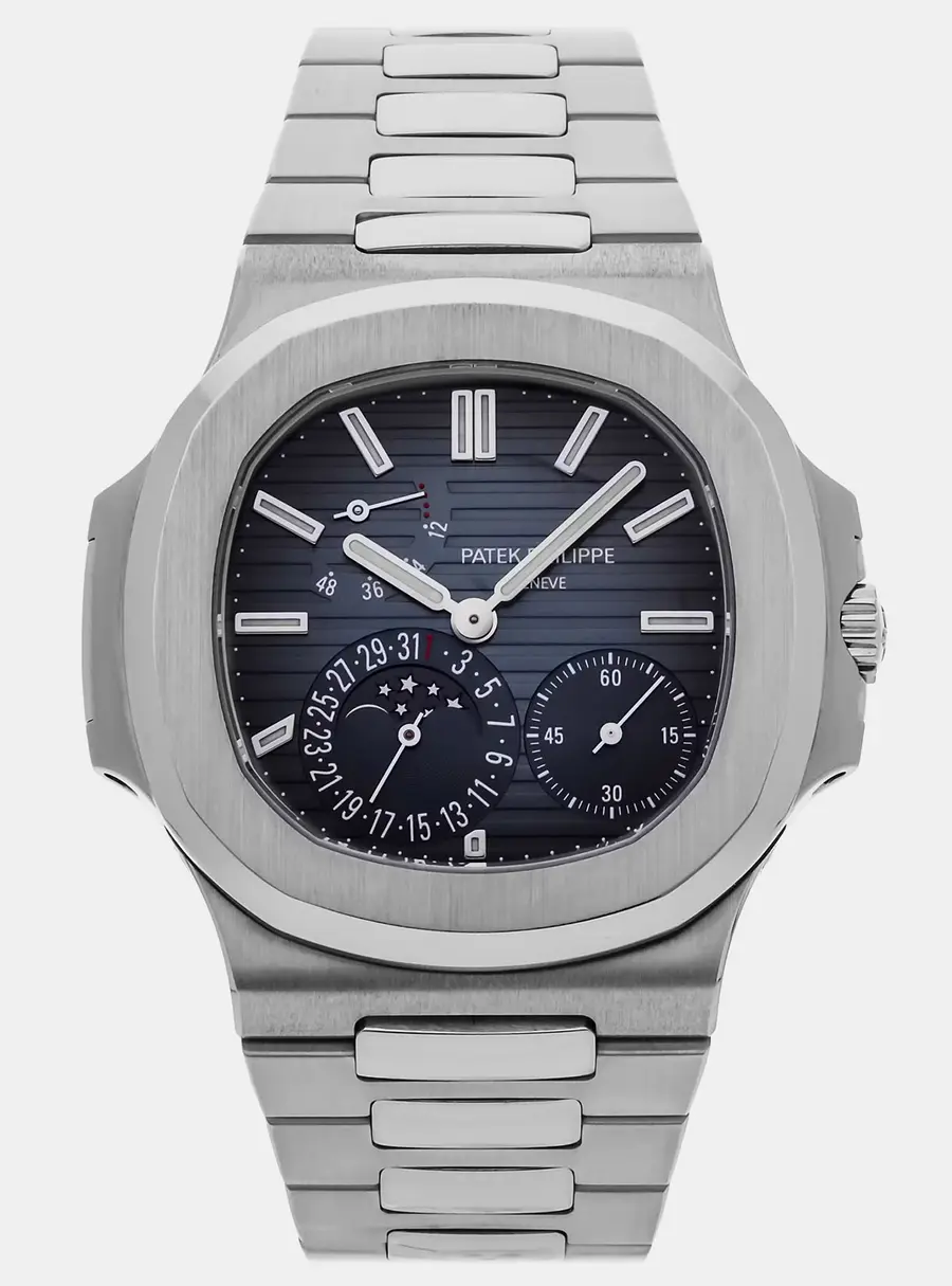 Patek Philippe Nautilus Moonphase 5712/1A-001 Black, Blue Stainless Steel Automatic men’s wrist Wristwatch 40 mm