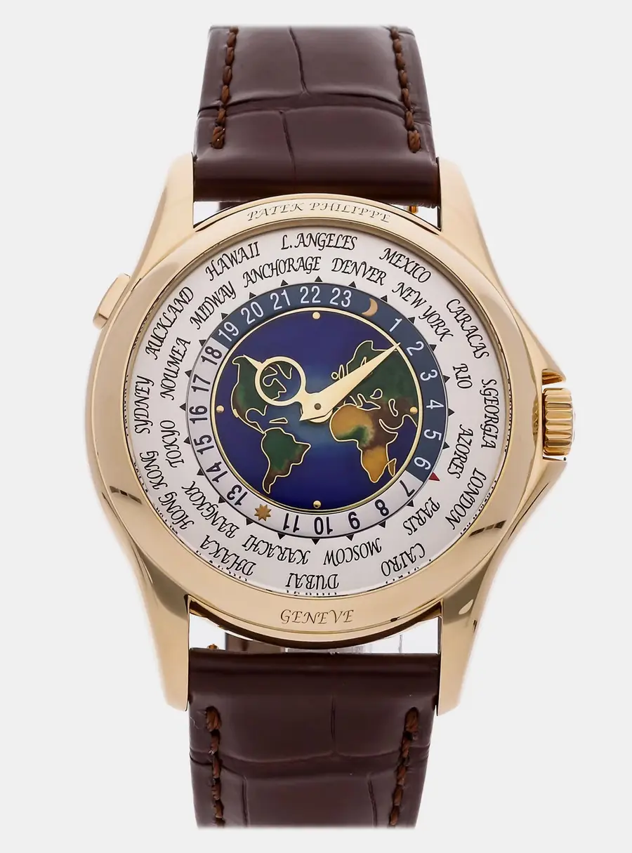 Patek Philippe Complications World Time 5131J-001 Silver Yellow Gold Automatic Men's Wristwatch 39 mm
