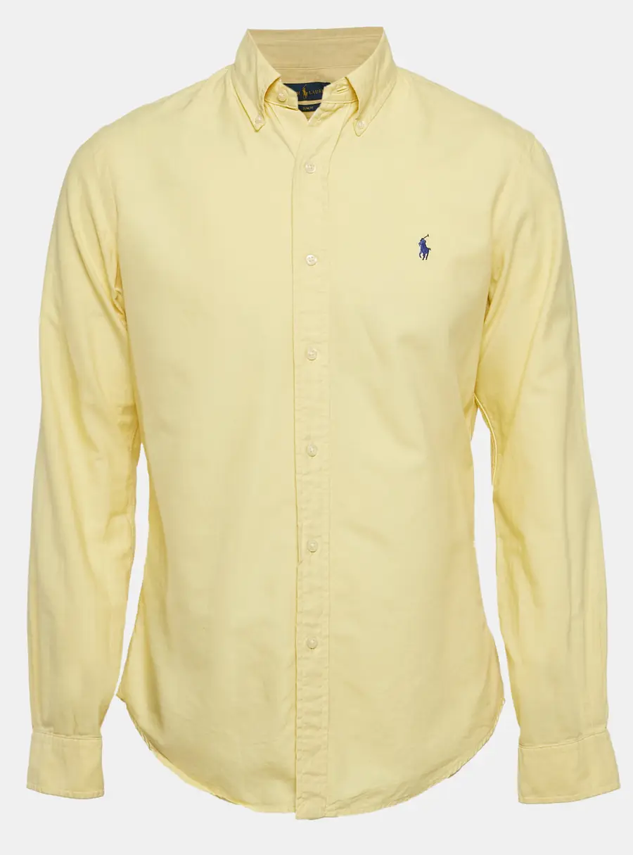Polo Ralph Lauren Yellow Cotton Button Down Shirt M