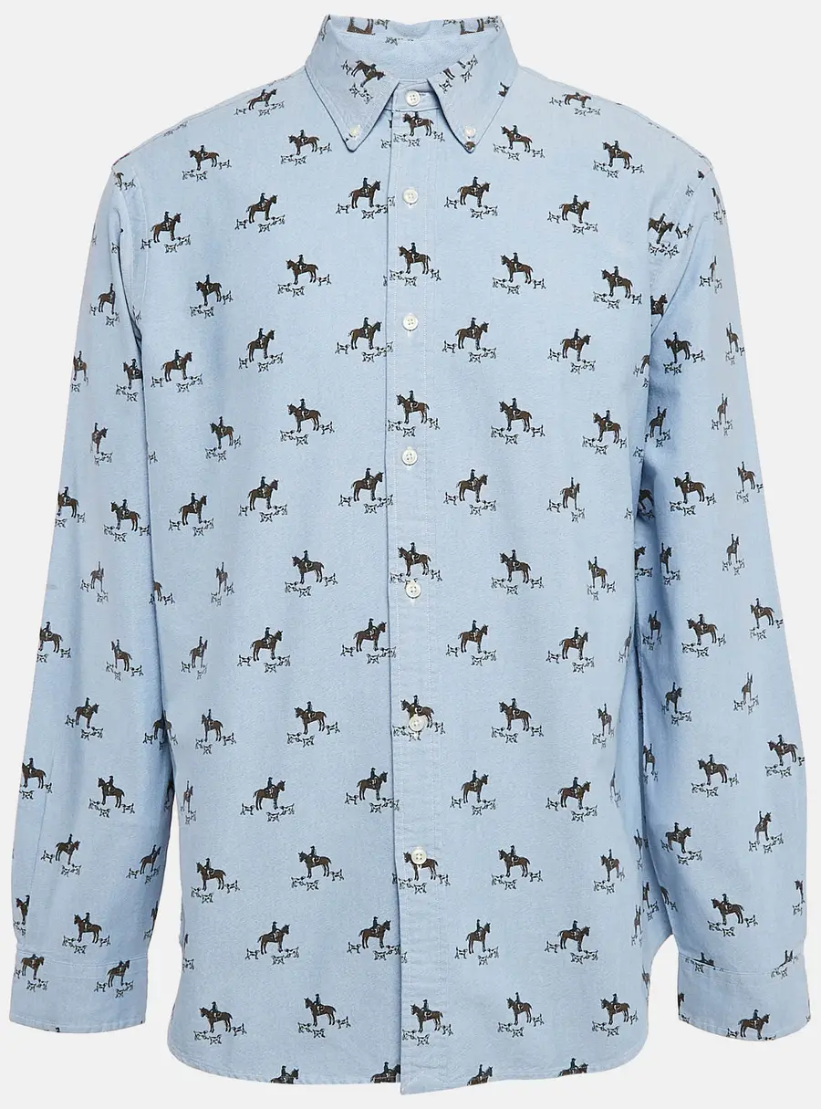Polo Ralph Lauren Blue Equestrian Oxford Cotton Classic Fit Shirt XL