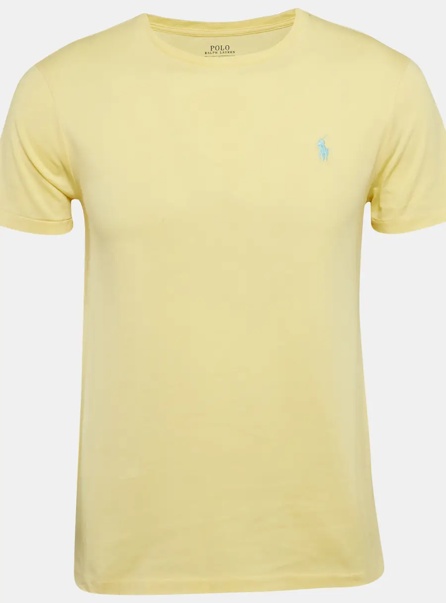 Polo Ralph Lauren Yellow Jersey Custom Slim Fit T-Shirt M