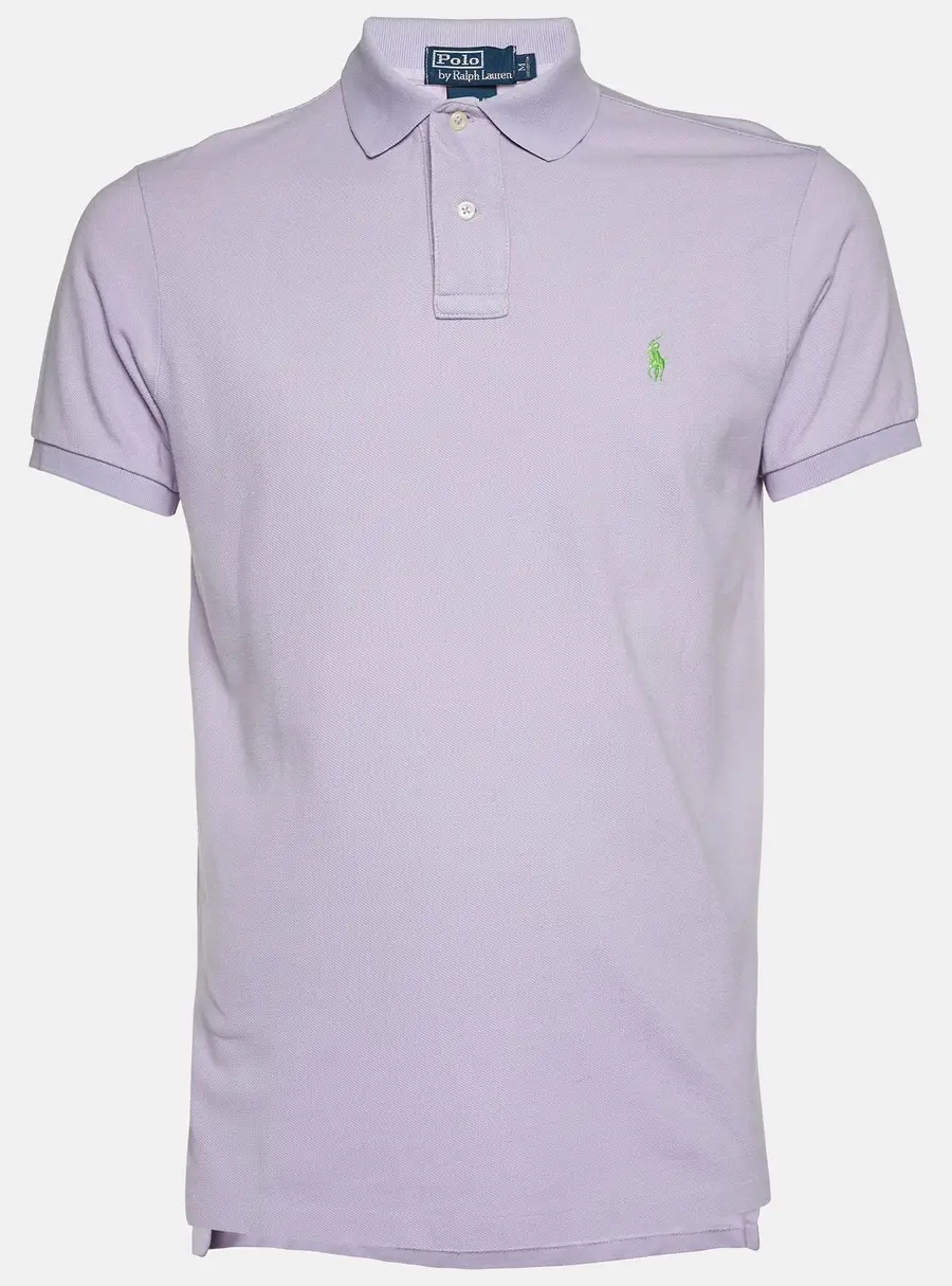 Polo Ralph Lauren Lavender Cotton Custom Fit Polo T-Shirt M