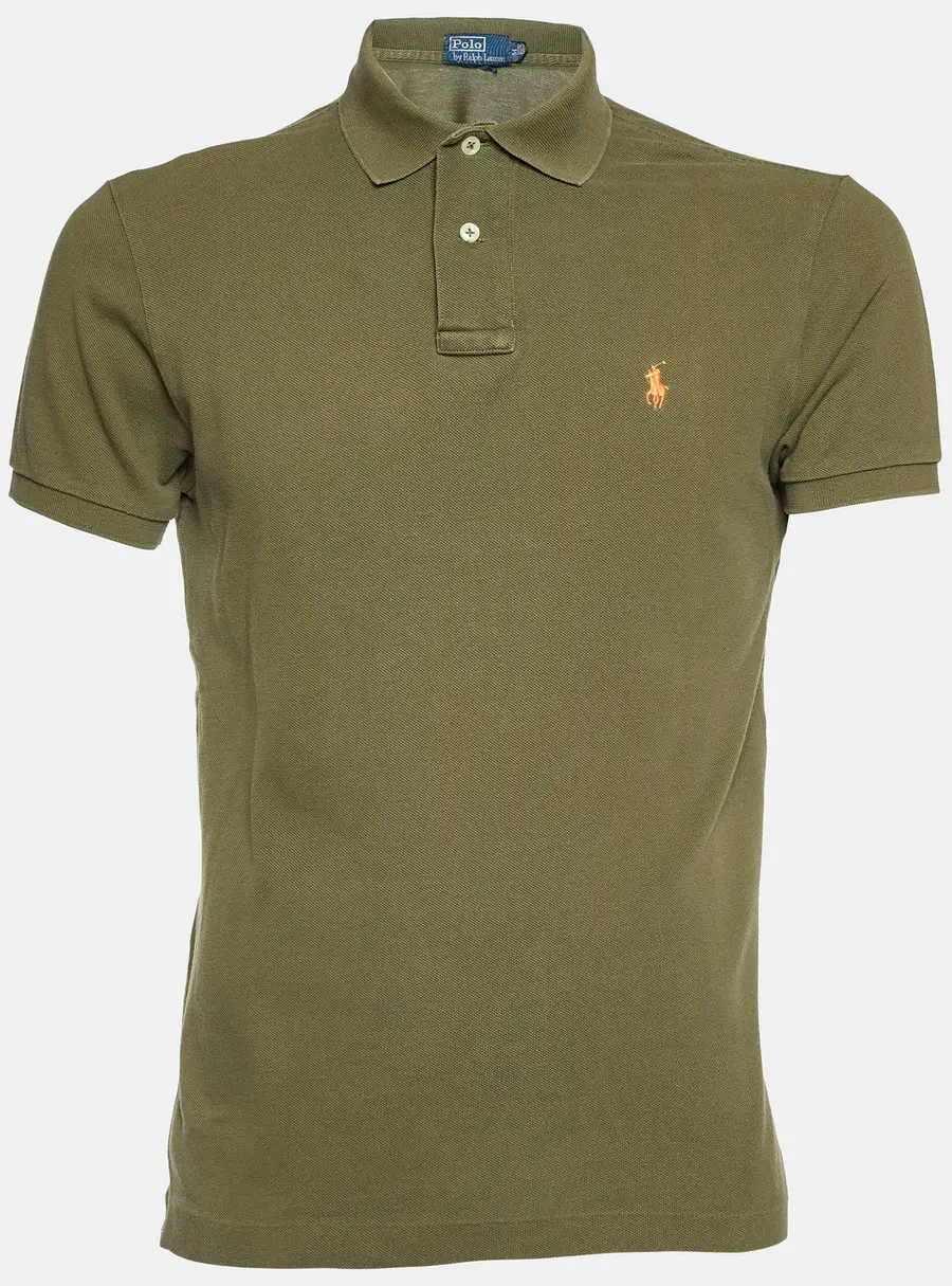 Polo Ralph Lauren Olive Green Cotton Polo T-Shirt M