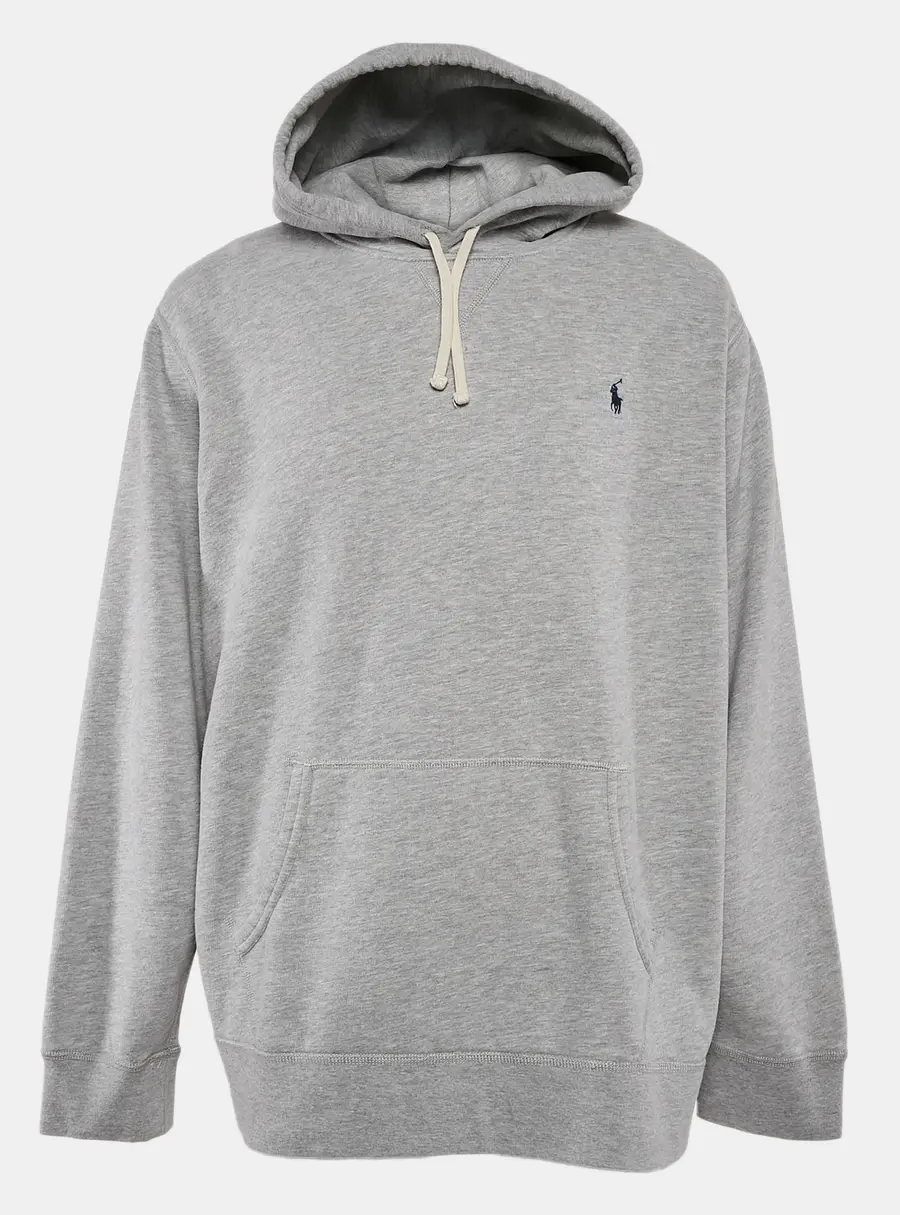 Polo Ralph Lauren Grey Cotton Blend Knit Hoodie XXL