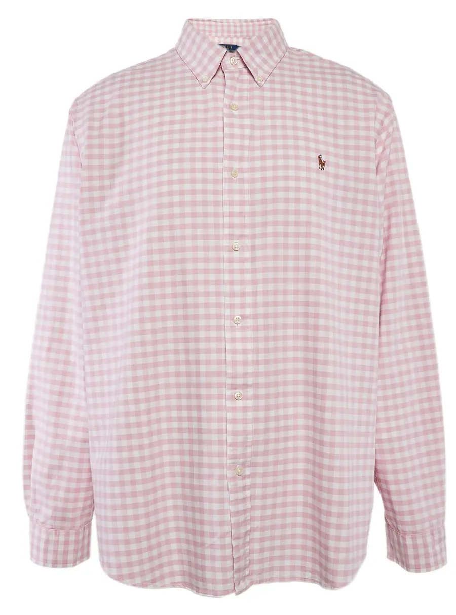 Polo Ralph Lauren Pink Gingham Cotton Button Down Shirt XXL