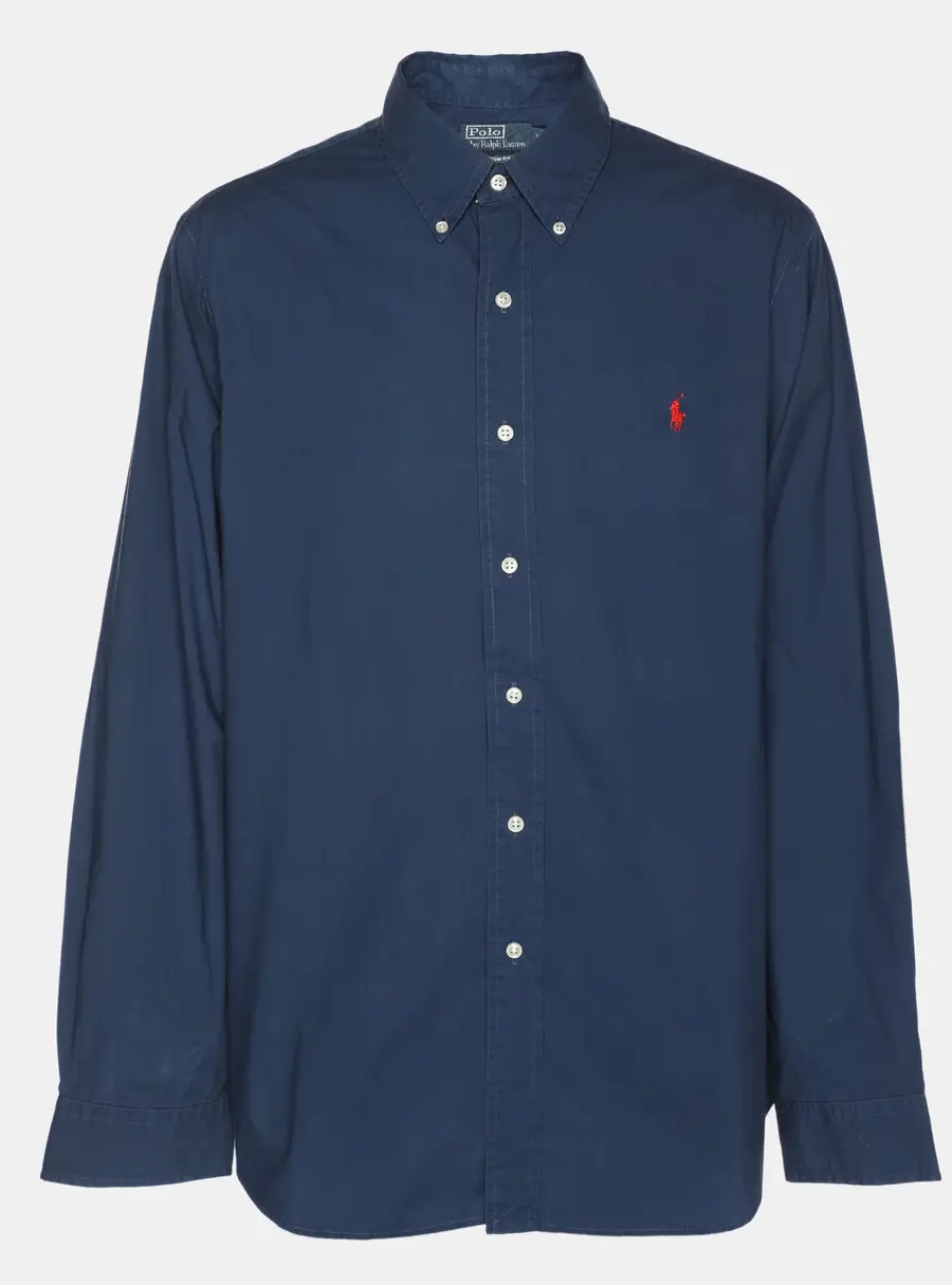 Polo Ralph Lauren Blue Cotton Button Front Shirt XL