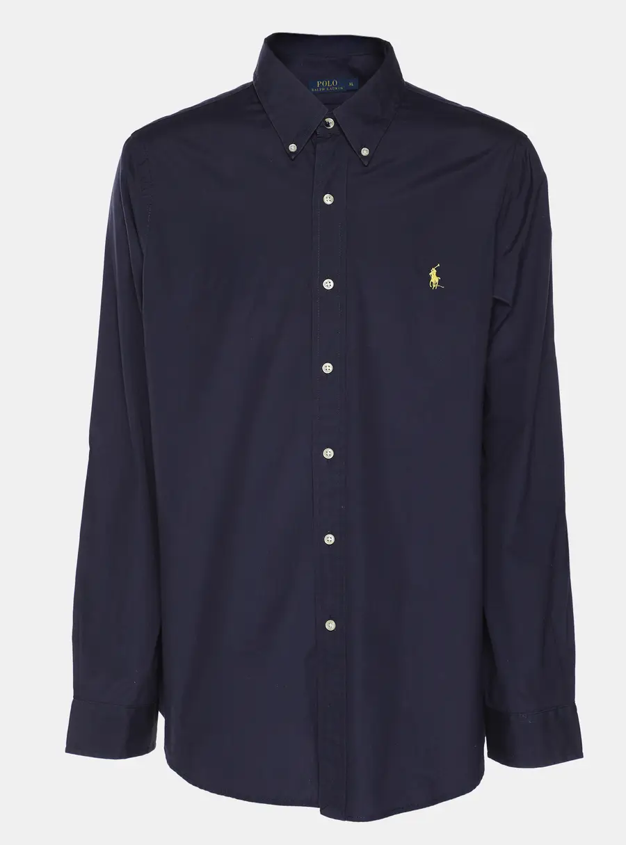 Polo Ralph Lauren Blue Cotton Button Front Shirt XL