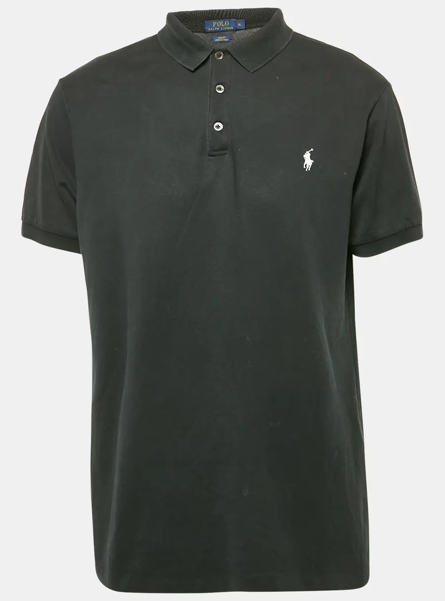 Polo Ralph Lauren Black Cotton Slim Fit Polo T-Shirt XL